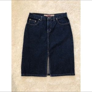 90s Hydraulic Jean Skirt